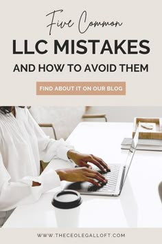 a woman typing on her laptop with the words, five common lic mistakes and how to avoid them