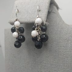 Cute And Casual Black And White Beaded Earrings. Brand: Carol Dauplaise Black And White Beaded Earrings, White Beaded Earrings, Black And White Earrings, Jewelry Black, White Earrings, Casual Black, Earrings Color, Beaded Earrings, Jewelry Earrings