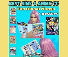 35  Amazing Sims 4 Anime CC & Manga mods For The Biggest Fans! Sims Four, Anime Decor, Ghibli Movies, Sims 4 Cc Finds, Cc Finds