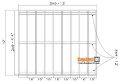 the side view of a shed with measurements