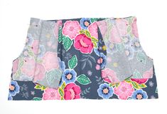 three pieces of fabric with flowers on them