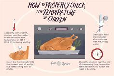 how to properly check the temperature of a chicken in an oven with instructions on how to cook it