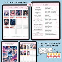 an anime character's guide for romance and other things to see on the internet