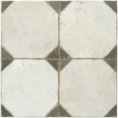 a white and grey tile floor with squares on it's sides, in different sizes