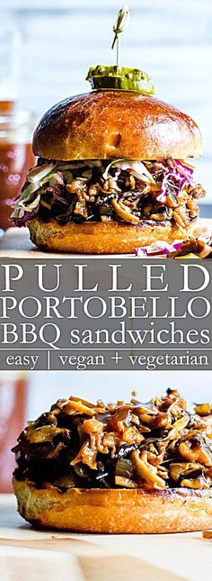 pulled pork sandwich with bbq and vegetables