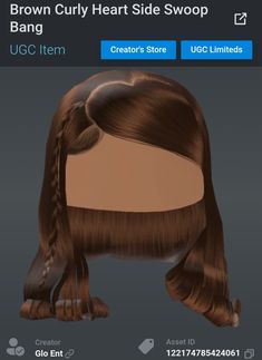 an animated image of a woman's head with long hair