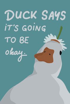 duck says it's going to be okay