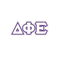 the word aoe in purple and white with an image of a vase on it