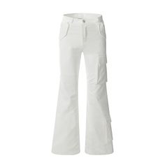 Slim Bootcut Wide Leg Flared Cargo Pants  Material: Cotton  Size: S, M, Color: Pink, White Pants Type: Wide Leg Pants, Cargo Pants Style Type: Flared  Season: Spring, Fall, Summer   Occasion: Leisure, Outdoor, Daily, Vacation, Fall Outfits White Baggy Mid-rise Pants, White Stretch Straight Leg Cargo Pants, Mid-rise White Wide Leg Pants With Pockets, White Mid-rise Wide Leg Pants With Pockets, White Stretch High Waist Cargo Pants, High Waist White Pants With Hip Pockets, Flared Cargo Pants, Flare Cargo Pants, Fall Outfits Pinterest