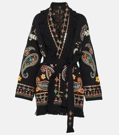 Inner Energy, Embroidered Belt, Fringe Cardigan, Collar Cardigan, Silk Embroidery, Embroidered Jacket, Cashmere Cardigan, Knitwear Cardigan, Cropped Cardigan