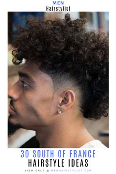 Learn how to style a modern South of France hairstyle for men #menhairstylist #menhairstyle #menhaircut #haircutsformen Haircut With Braids, France Haircut, Curly Hair Designs, Latest Braided Hairstyles, Taper Fade Curly Hair, Hair Twists Black, Curly Hair Fade, Black Men Hairstyles