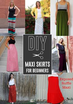 a collage of photos with different types of skirts and dresses for women to wear