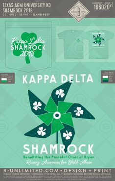 an advertisement for shamrock beer with the names of its products and their logos on it