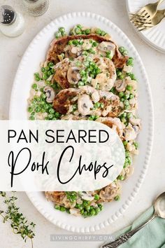 Pan Seared Pork Chops Pork Loin Ribs, Pan Seared Pork Chops, Pork Mushroom, Marsala Sauce, Mushroom Pork Chops, Seared Pork Chops, Cooking Wine, Best Dinner Recipes, Pork Chop Recipes