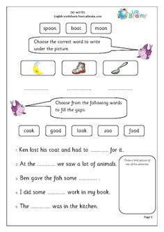 the worksheet for reading words and pictures