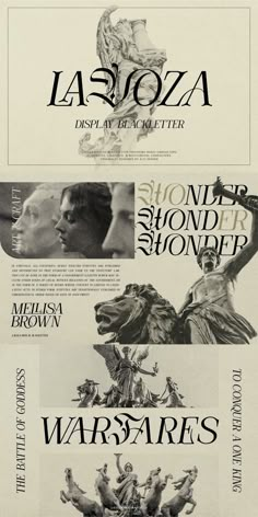 an advertisement for the museum of modern art, with images of people and animals on it