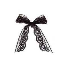 a black bow with an intricate design on it