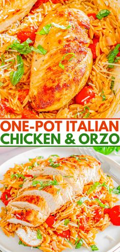 one pot italian chicken and orzoni dinner is ready in less than 30 minutes