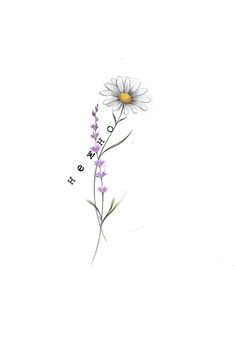 a drawing of two daisies with the words dear written on them in cursive writing