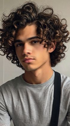 short curly mens hairstyles Curly Hair For Men, Hair For Men, Face Framing