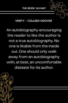 an autographed quote from the book savvynt by verty - collen hover