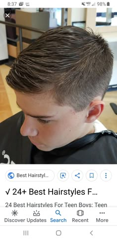 Boy Hair Cuts, Young Mens Hairstyles, Gentleman Haircut, Boys Fade Haircut, Teen Haircuts, Teen Boy Haircut