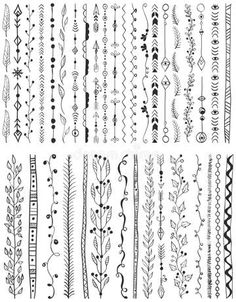 a set of hand drawn doodles with different shapes and sizes on white background royalty illustration