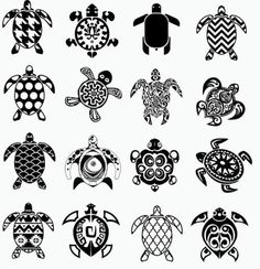 turtle tattoo designs on white background