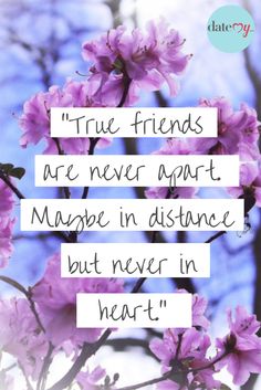 True friends are never apart, maybe in distance, but never in heart #quotes #friends #bff Best Friends Distance, Friend Quotes Distance, Quotes About Moving On From Friends, Quotes About Moving, Besties Quotes, Friend Bff, Bff Quotes