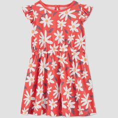 Your little one will have such a good time in this comfy dress. It features comfortable cotton so they're kept cool. It features an allover floral print and special flutter sleeves, so they're kept even cooler. Plus, can you visualize how cute those little legs will look in this? We can! Size: 2T. Color: coral. Gender: female. Age Group: kids. 1 Piece Dress, Girls Floral Dress, Comfy Dress, Comfy Dresses, Color Coral, Baby & Toddler Clothing, Flutter Sleeves, Good Time, Floral Print Dress