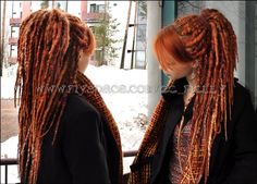 Orange Dreads, Dreamy Hairstyles, Toxic Tears, Yarn Dreads, Romantic Waves