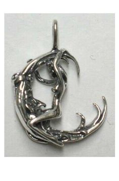 Sterling Silver Nymph Woman Riding the Crescent Moon 3/4" Necklace Pendant Witchcraft Store, The Man In The Moon, Man In The Moon, Witchcraft Supplies, Wiccan Jewelry, In The Moon, Woman Sitting, Dope Jewelry, Elegant Pendant