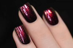 Scarlet - Red to Green Iridescent Topper Nail Polish by ILNP Elegant Nail Designs, Classy Nail Designs, Christmas Gel Nails, Burgundy Nails, Relaxation Gifts, Nailed It, Classy Nails, Holistic Wellness, Gorgeous Nails