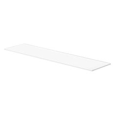 a white shelf sitting on top of a wall