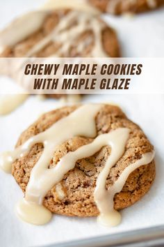 chewy maple cookies with maple glaze are the perfect treat for fall and winter