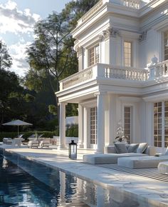 Luxury Mediterranean Homes, Classical Building, Luxurious Mansion, Architecture Elevation, Contemporary House Exterior, Luxurious Room