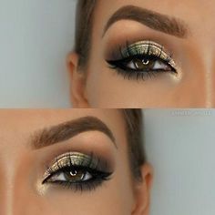 Glitter Brows, Glitter Makeup Looks, Brown Eyeshadow, Make Up Looks, Eyeshadow Tutorial, Fall Makeup, Glitter Makeup, Prom Makeup