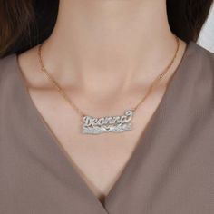 Two Tone Necklace - Silviax Personalized Necklaces – silviax Necklace Styles, Popular Bracelets, Couple Jewelry, Name Jewelry