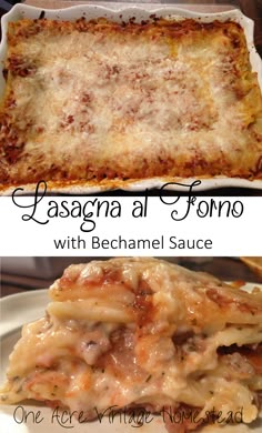 lasagna al formo with bechamel sauce is an easy dinner recipe