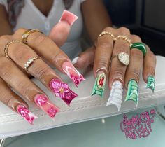 Pink Ombre Nails, Hard Nails, Colored Acrylic Nails, Long Acrylic Nails Coffin, Unique Acrylic Nails, Bling Acrylic Nails, Short Acrylic Nails Designs, Pink Acrylic Nails