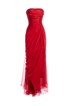 BRYONY Redish Orange Bridesmaid Dresses, Dress Bottom Types, Red Evening Dresses Elegant, Classy Long Dresses, Red Carpet Dresses Red, Red Bridesmaid Dress, Red Formal Dresses, Red Dress Long, Strapless Evening Dress