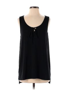 Gap Sleeveless Blouse Size: Medium Tops - used. 48% POLYESTER, 48% RAYON, 4% ELASTANE | Gap Sleeveless Blouse: Black Tops - Size Medium Chic Sleeveless Tops By Gap, Chic Sleeveless Gap Tops, Black Gap Top For Summer, Gap Black Summer Top, Spring Black Tops By Gap, Black Sleeveless Blouse For Daywear, Casual Sleeveless Tops By Gap, Black Sleeveless Tops For Vacation, Sleeveless Gap Tops For Daywear