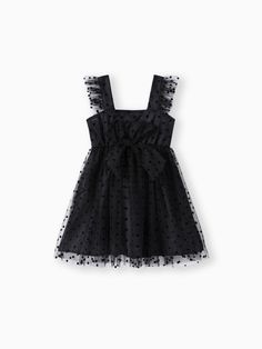 * Polka dots & Square Neck & Mesh
* Soft and comfy
* Material: 100% Polyester
* Machine wash, tumble dry
* Imported Mesh Design, Flutter Sleeve Dress, Sweet Style, Matching Family Outfits, Polka Dot Pattern, Family Outfits, Toddler Fashion, Toddler Dress, Cami Dress