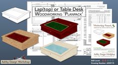 woodworking plans and instructions for laptool table desks, including an assembly plan