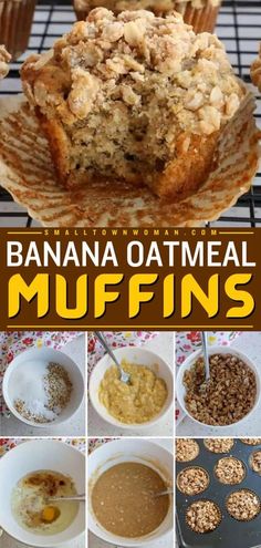 banana oatmeal muffins are the perfect breakfast