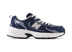 New Balance 530 Navy, Navy Blue New Balance, Nb 530, Navy New Balance, Navy Blue Sneakers, Sneakers Kids, Navy Blue Shoes, Navy Shoes, Aesthetic Shoes