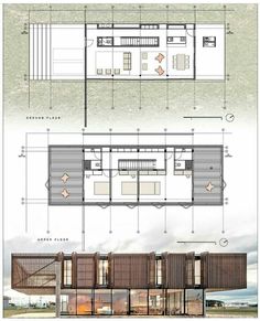 the plans and elevations of an apartment building