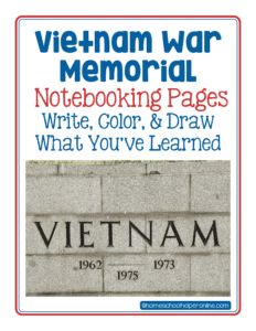 Vietnam Veterans Memorial Wall Notebooking Pages for Homeschool History - Homeschool Helper Online Veterans Wall Of Honor Ideas, Homeschool Veterans Day, Veterans Memorial Wall Ideas, Veterans Wall Of Honor, Science Lapbooks, History Homeschool, Literature Unit Studies, Science Unit Studies