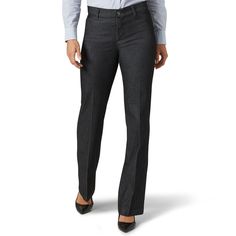 Look and feel your best with these women's Lee Flex Motion trouser pants. Twill construction 4 pocketsFIT & SIZING Short: 30-in. inseam Average: 32-in. inseam Tall: 34-in. inseam Straight-leg cut Elastic waistband Zipper flyFABRIC & CARE Polyester, rayon, spandex Machine wash Imported Size: 6 Short. Color: Black. Gender: female. Age Group: adult. Kohls Dresses, Bottom Clothes, Trouser Pants, Bottoms Pants, Large Black, Jeans Pants, Dress Pants, Black Pants, Gender Female