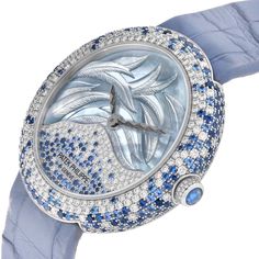 Luxury Elegant Watch Accessories With Palladium Hardware, Luxury Classic Blue Watch Bands, Luxury Vintage Diamond Watch For Formal Occasions, Philip Patek Women, Luxury Blue Watches For Evening, Luxury Blue Evening Watch, Luxury White Gold Watch With Rotating Bezel, Patek Watches, Watches Women Simple